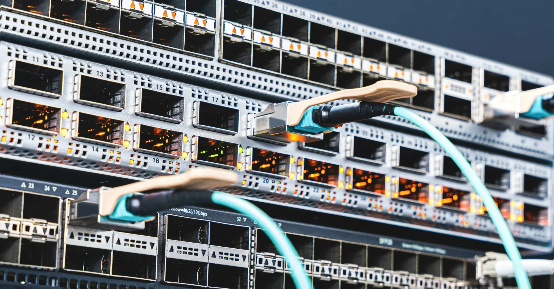 Line-rate switch in the AS50338 fabric with fiber uplinks